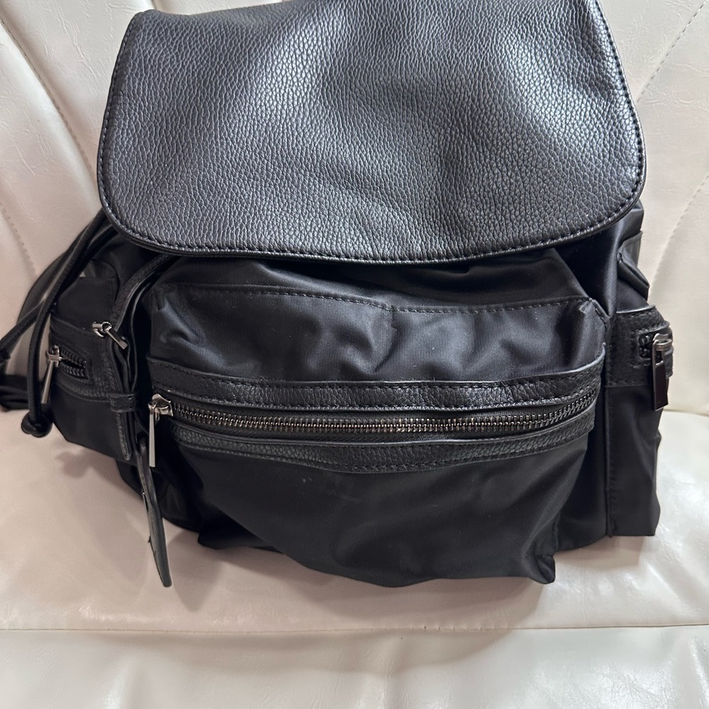 Neiman Marcus Textured Black Backpack